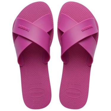 Imagem de Chinelo Rasteira Havaianas Aqua Tiras em X, Rosa gum, 37/38