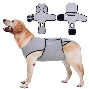 Imagem de Nanaki Roupa cirúrgica para cães - Fato de recuperação de cães, fêmea, macho, esterilização/esterilização, ataduras de feridas abdominais, coleira eletrônica e alternativa para evitar lamber, pijama