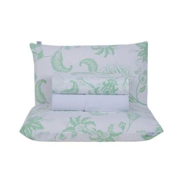 Imagem de Jogo De Lençol 4 Peças Casal Percal 180 Fios Homme 60% Algodão 40% Pol