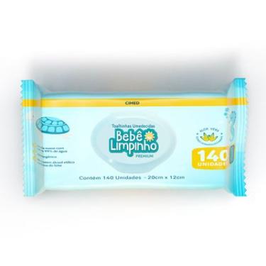 Imagem de TOALHA UMEDECIDA BEBÊ LIMPINHO PREMIUM C/ 140 UNIDADES