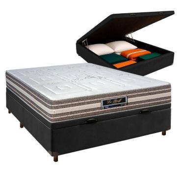 Imagem de Cama + Bau Blindado E Colchão Molas Ensacadas Casal - Legriff Sankonfort