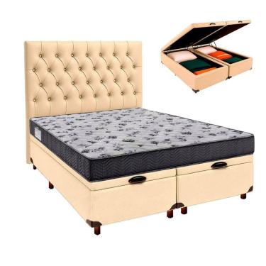 Imagem de Kit Cama Box Bau + Cabeceira + Colchão Casal D33 - Iso100 - Ortobom