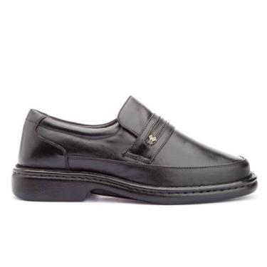 Imagem de Sapato Mocassim Loafer Hospitalar Preto Palmilha Gel Confort Anatômica