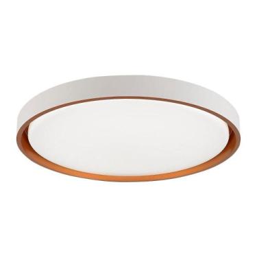 Imagem de Plafon Redondo Branco e Dourado 48W 41Cm Ly-8762M Bc+Dr - Hevvy