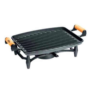 Imagem de Réchaud 2000 Chapa Grill Alça Madeira Panela Mineira 33x25cm