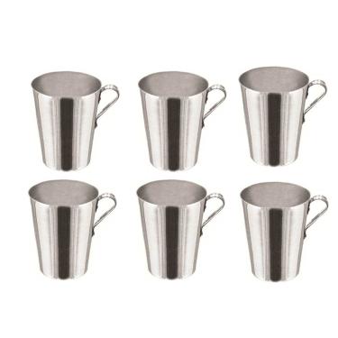 Imagem de Kit Copo de Alumínio Reforçado P/ Escola Continental 06 Unid