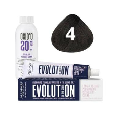 Imagem de Kit Alfaparf Evolution Of The Color 4 Castanho Médio 60ml + OX 20V 90m