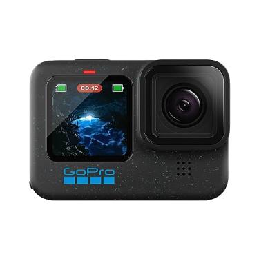 Imagem de GoPro HERO12 BLACK - à Prova D'água com 5.3K60, 27MP, Vídeo + Foto HDR, HyperSmooth 6.0, Trava de horizonte 360°, Live + webcam, Áudio por Bluetooth, Bateria enduro, QUIK