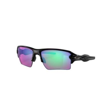 Imagem de Oakley Óculos de sol retangulares Flak 2.0 XL OO9188 | Pacote com kit de limpeza e bolsa de microfibra branca, Preto polido / Prizm Golf