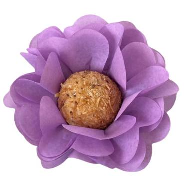 Imagem de 50 Forminhas Flor Doces Finos Super Volume Tons de Lilás (cassis)