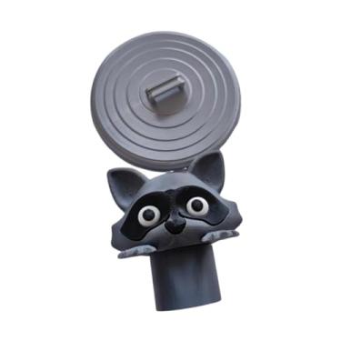 Imagem de Ｂｅｓｇａ Suporte de papel higiênico em formato de guaxinim, armazenamento de rolos de papel, organização decorativa, presente, dispensador de papel higiênico, Cinza