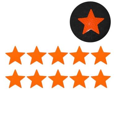 Imagem de Generic Decalque refletivo de para-choque laranja pentagrama losango grade adesivo refletivo carro decoração personalizada veículo corpo ou janela