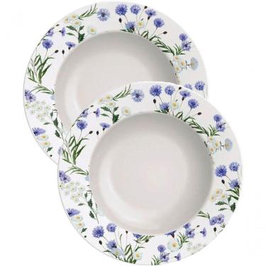 Imagem de Kit Jogo Pratos Fundo Sopa 8 Pessoas 8peças Ana Alice 23cm