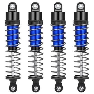 Imagem de Zolikar 4PCS RC Shocks Front & Rear Shock Absorber Damper Assembled Set for 1/10 Axial SCX10 90046 TRX4 D90 RC Crawler Car (Blue, 90mm)
