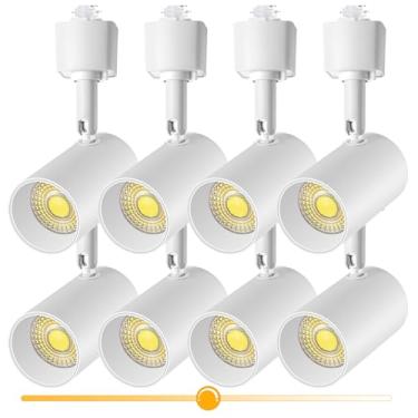Imagem de AIBISOD Pacote Com 8 Cabeças De Iluminação Trilho Tipo H 10 W, Substituição Reguláveis 3000 K, Luminárias Teto, Luz Branca Antirreflexo Para Uso Comercial Cri90+ 24° Sem Cintilação