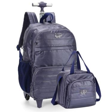 Imagem de Kit Mochila De Rodinha e Lancheira Metalizadas Up4you 47243