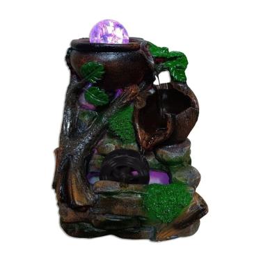 Imagem de Fonte De Água Decorativa Led Cascata Paisagem Relaxante 2604