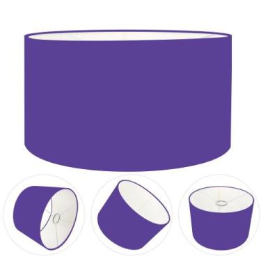 Imagem de Cúpula abajur cilíndrica cp-8025 Ø50x30cm roxo - Vivare
