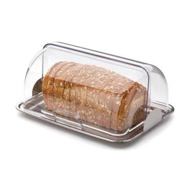 Imagem de Porta Pão Vision Inox tampa retratil Acrílico Forma