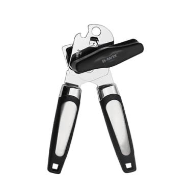 Imagem de Abridor de Latas Manual Inox 3 em 1 — Multifuncional 21cm, Abridor de Garrafas, Rodas de Corte Afiadas, Alças Ergonômicas Antiderrapantes, Durável e Fácil de Usar para Cozinha