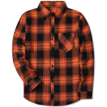 Imagem de Camisa masculina SANGTREE de flanela xadrez com botões e manga comprid