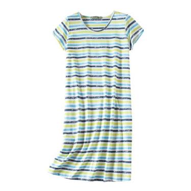 Imagem de Camisola Zando Cotton para mulheres, maternidade, pós-parto, azul S