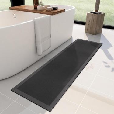 Imagem de Tapete de banho YIHOUSE Ultra Thin Super Absorvente Quick Dry Dark Gre