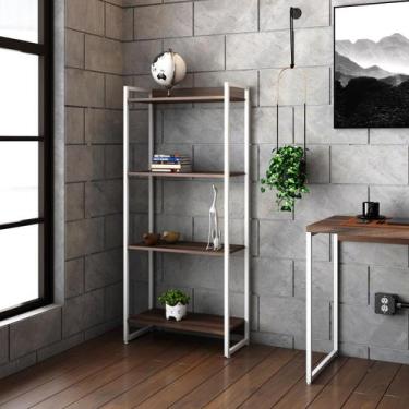 Imagem de Estante Dynamica 60X30X146cm C/04 Prateleiras Estrutura Branca - Compa