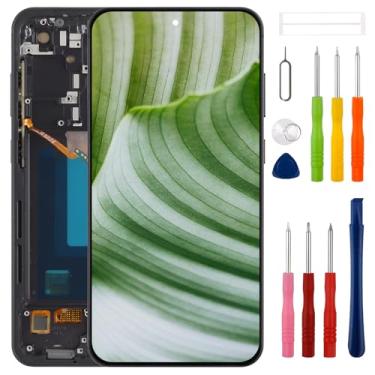 Imagem de SWARK Tela OLED de 16,7 cm para Galaxy S24 FE SM-S721B SM-S721W SM-S721U Substituição de montagem digitalizador de tela sensível ao toque com kit de ferramentas de reparo atualizado [com moldura]