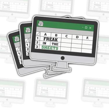 Imagem de Adesivo de 3 peças Freak in The Sheets, adesivos engraçados de contabilidade, presentes para chefe CPA colega de trabalho para livro, caderno, garrafa de água, copo, capa de telefone para laptop 7,6