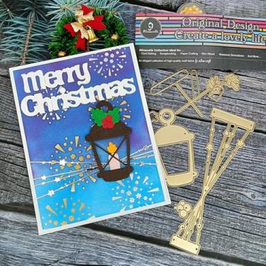 Imagem de Alinacutle Cortado Dies Fogos de Artifício/Natal Caixa de Contagem Regressiva Corte de Metal Corte de Presente para Embalagem de Presentes Artesanal Artesanato de Papel Faça Você Mesmo Festival de