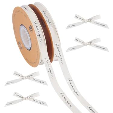 Imagem de HOBBIESAY Fita de algodão de 1,27 cm (1/5.1 cm), fitas de costura, Love You, frase impressa, fita de algodão, rolo de fita macia para aniversário, para embalagem de presente, decorações de festa