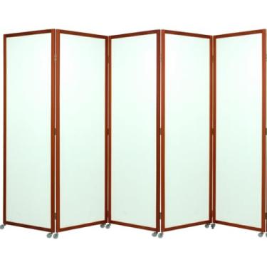 Imagem de Biombo Lousa Sanfonado Painel de MDF para Escrita 175×50cm Cartaz Banner Lousa Com Rodinha Jt Home (5 FOLHAS)