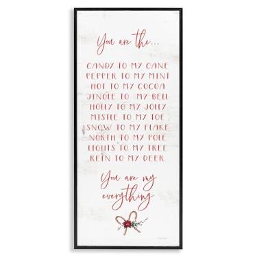 Imagem de Stupell Industries Arte giclée emoldurada branca My Everything Holiday Romance, design de Cindy Jacobs, 61 x 25 cm
