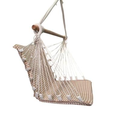 Imagem de Rede Cadeira De Teto Suspensa Reforçada Descanso e Balanço(CARAMELO-ESMERALDA-CADEIRA)