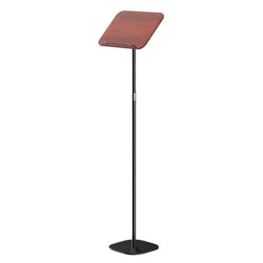 Imagem de Nishiyuenyi Suporte para livros de chão, ajuste de altura de madeira, estável com clipe de página, suporte para livros de receitas, para para projetores, laptops, 50 a 170 Cm