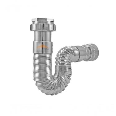 Imagem de Sifão Instala Fácil Pvc Corrugado - Cromado 1683