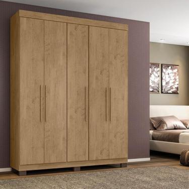 Imagem de Guarda-roupa Portugal 5 Portas 4 Gavetas Amêndoa