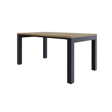 Imagem de Mesa De Jantar Bronx U 160x90x77cm Brmj9160u Vermont Oak - Est.preta Vermont Oak/est.preta
