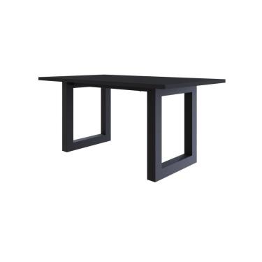 Imagem de Mesa De Jantar Bronx R 160x90x77cm Brmj9160r Preto Tx - Est.preta Preto Tx/est.preta