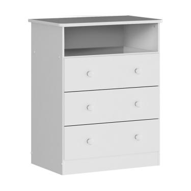 Imagem de Cômoda Infantil Smim New 3 Gavetas Branco Brilho - Móveis Peroba