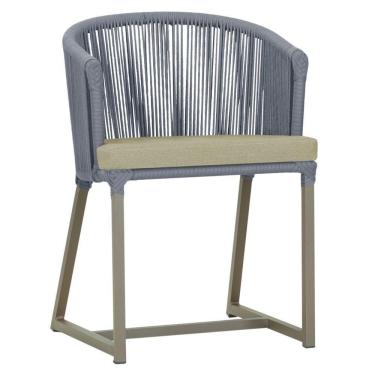 Imagem de Cadeira De Jantar Noronha Alumínio Fendi E7 Trama  Prata