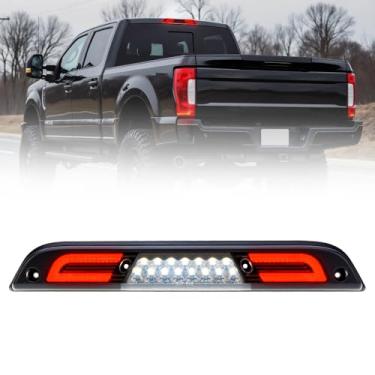 Imagem de Terceira terceira luz de freio LED para 2017-2022 F'ord F250 F350 F450 F550 Super Duty Ranger Maverick 15-20 F150 F'ord Center High Mount Luzes de freio de cabine traseira com junta de vedação (lente