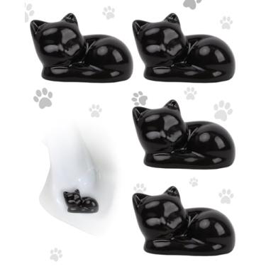 Imagem de Framad Pacote com 4 tampas de parafuso de vaso sanitário decorativas, tampa de parafuso de cerâmica fofa para fundo do vaso sanitário com tema divertido