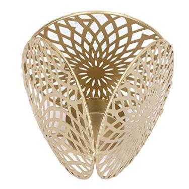 Imagem de Castiçal de ferro com design oco requintado, decoração de velas para adereços de fotografia de casamento