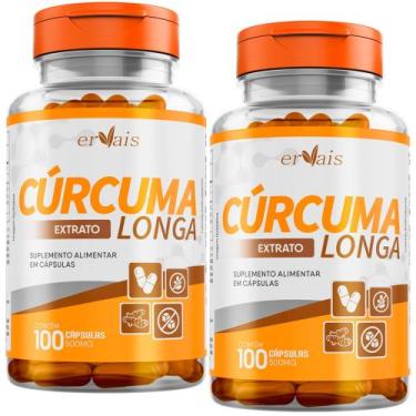 Imagem de Curcum a Longa Extrato Puro 2 Frascos 200 cápsulas - Ervais Premium
