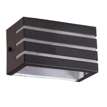 Imagem de Arandela Frisada 2 Fachos Uso Externo Interno - Marrom - Bruno Acabame