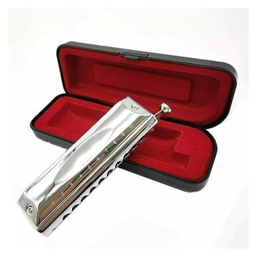 Imagem de Gaita cromática C chave 10 furos 40 tons metal gaita instrumentos musicais