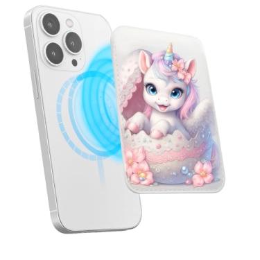 Imagem de Suporte de cartão magnético para iPhone, capa fina de couro PU, capa traseira para cartão, acessório de telefone fofo