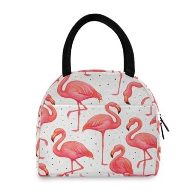 Imagem de GakkiGii Lancheira com isolamento flamingo, lancheira reutilizável à prova de vazamento para mulheres e homens, lancheira térmica para trabalho e viagens